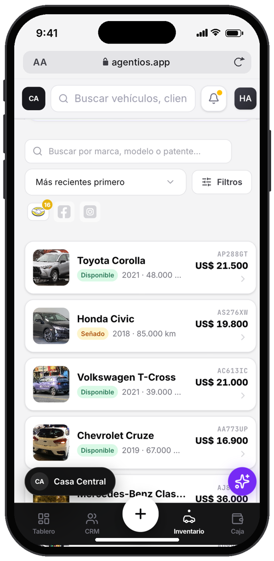 Inventario en el celular